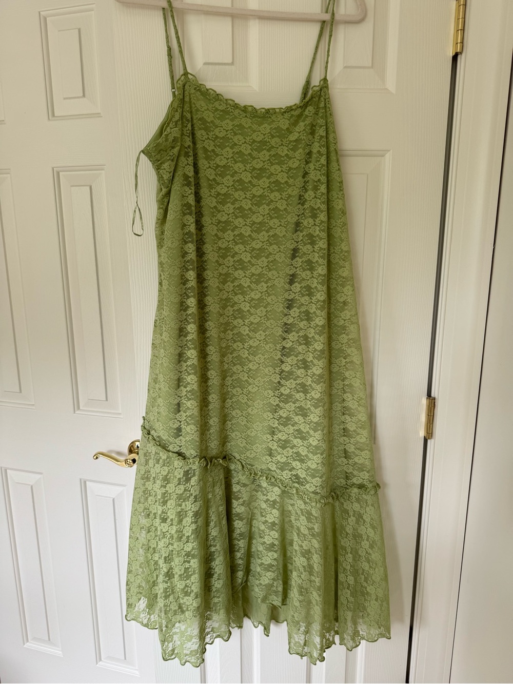 NWT Old Navy Green Lace Slip Dress xxl Fairycore Cottagecore Y2K